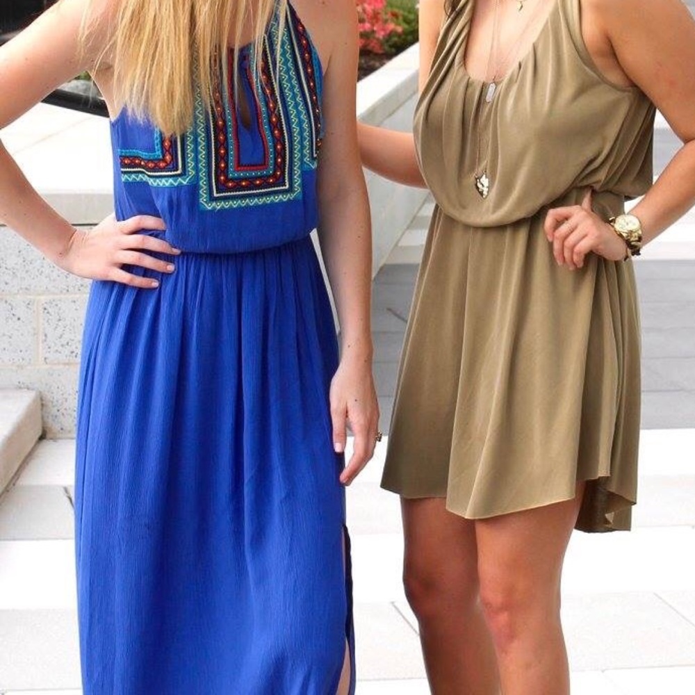 Blue pattern Miss Me maxi dress size XS
